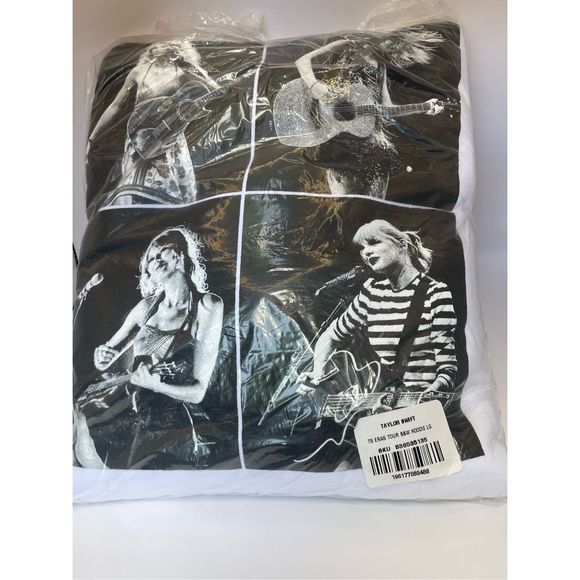 NWT TAYLOR SWIFT THE ERAS TOUR COLLAGE WHITE HOODIE size Large - Picture 3 of 5